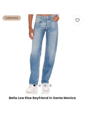 GRLFRND Bella Low Rise Boyfriend Jeans in Santa Monica Blue